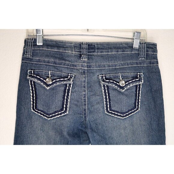 Eighty Eight Perfect Jeans Skinny Low Rise Y2K Blue Stretch Denim Women's Size 9 - Picture 5 of 9